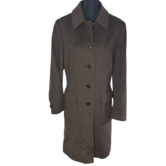 Ann Taylor 3/4 Single Breasted Wool Brown Coat - Picture 3 of 15